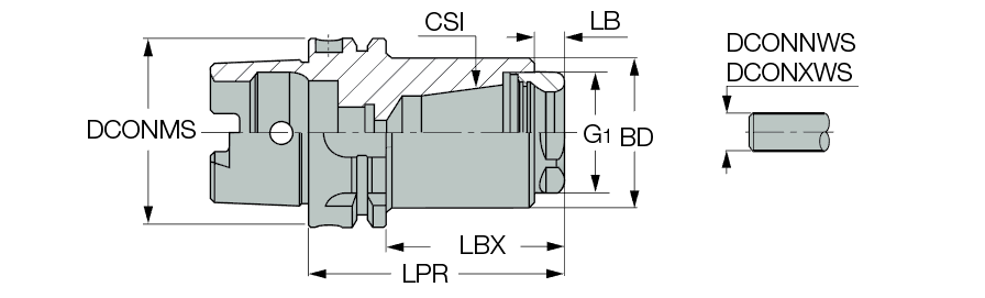 HSK A63 ER32 SHORT