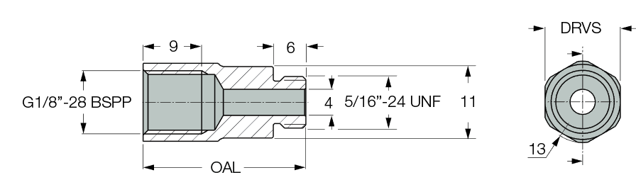 JHP CONECTOR 5/16"-G1/8"
